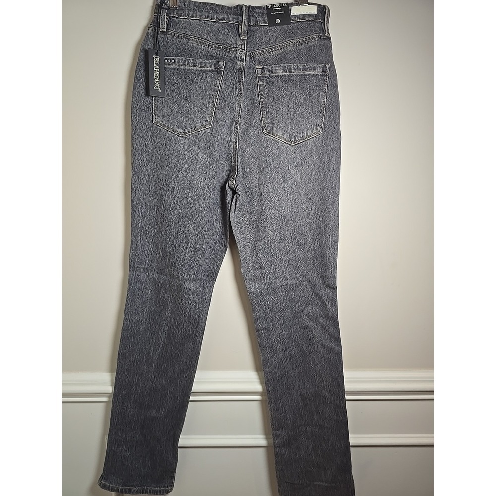 Blank‎ NYC Cooper Long Slim Straight Pant Big Fan Jean Gray White Stripe Size 28 - Picture 10 of 16